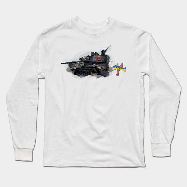 Ukraine Tank Long Sleeve T-Shirt by Mind's Edge Concepts